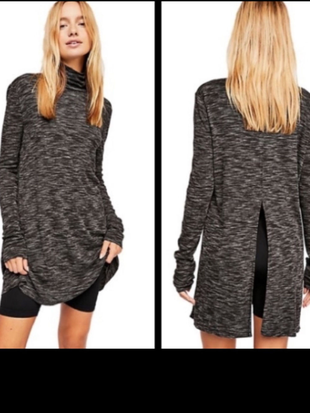 FREE PEOPLE NWT Stone Cold Turtle Neck Tunic Top XS